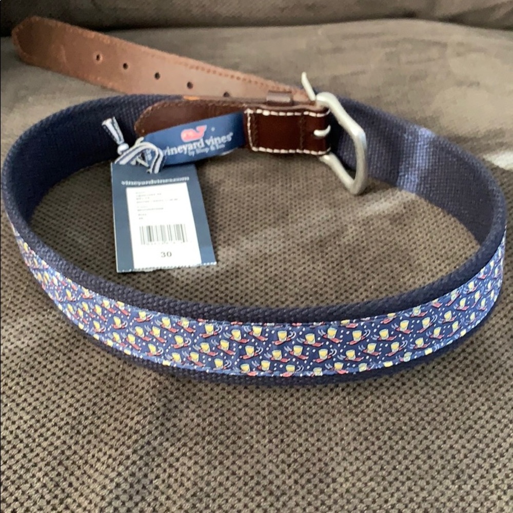 Vineyard Vines Kentucky Derby Shotski Canvas Club Belt